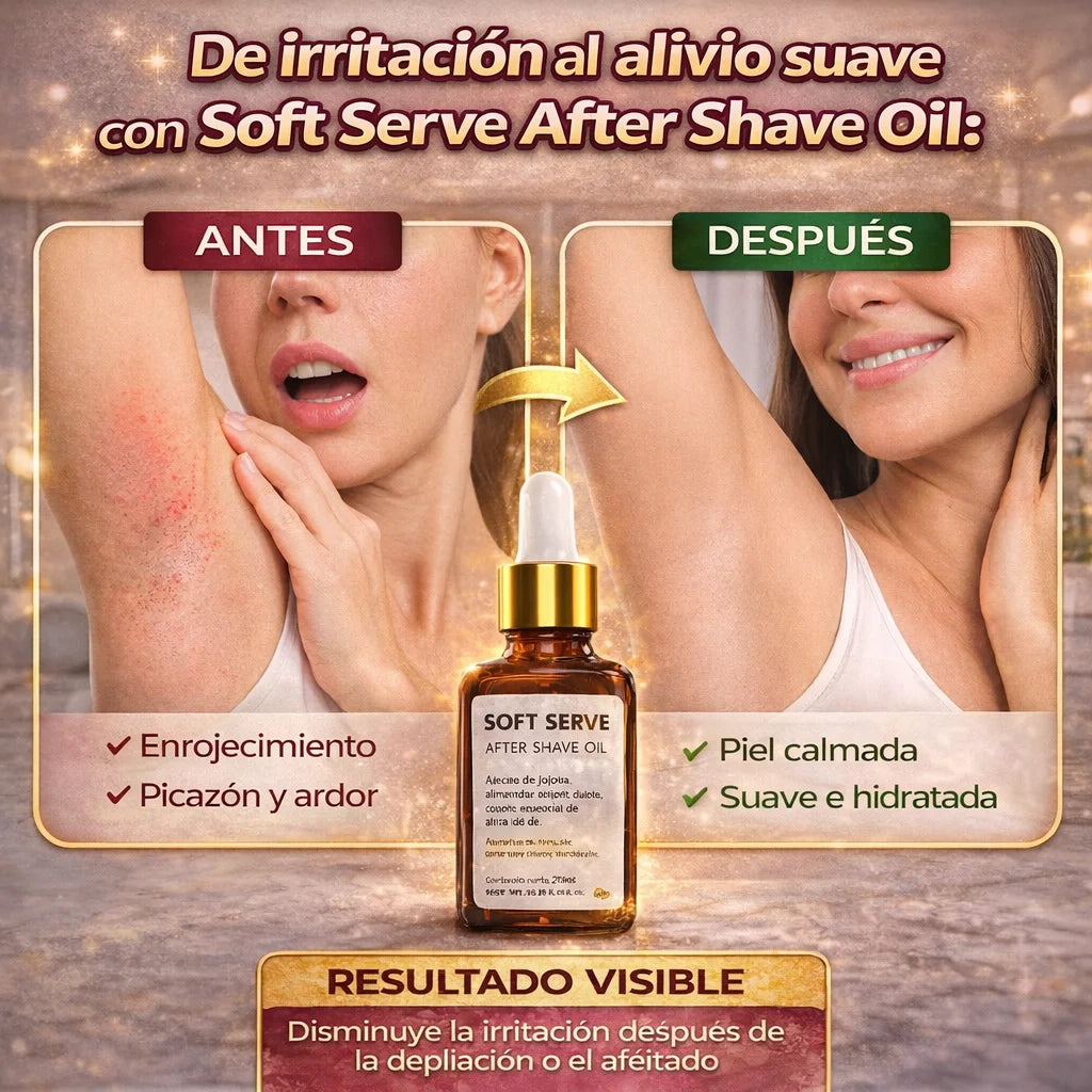 SoftServe™ - After Shave Oil - Contra la irritación, granos e hidratación sin sensación grasa.