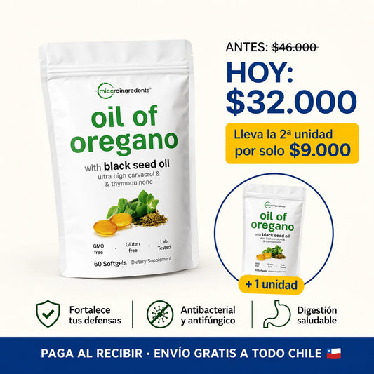 Aceite de Orégano 6.000 mg - El antibiótico natural que debes tener en casa