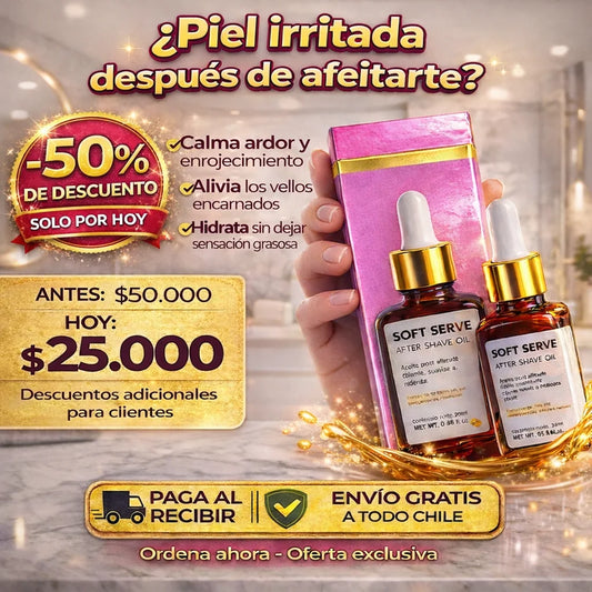 SoftServe™ - After Shave Oil - Contra la irritación, granos e hidratación sin sensación grasa.