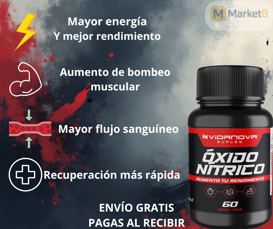 OXIDO NITRICO - VIDANOVA                                                                                                                 Potencia tu energía, mejora tu circulación y recupera tu vitalidad