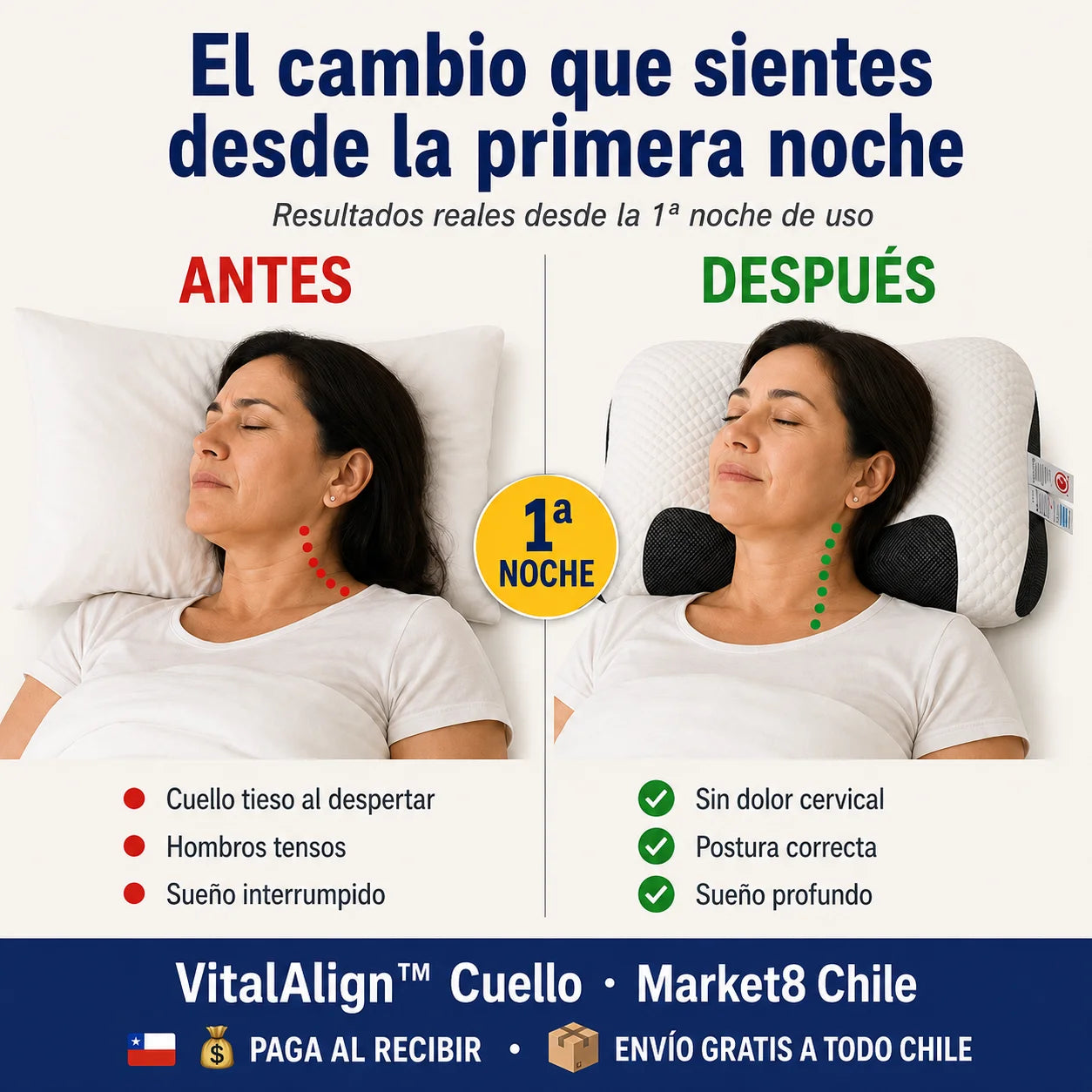VitalAlign™ Cuello — Despierta renovado, no adolorido