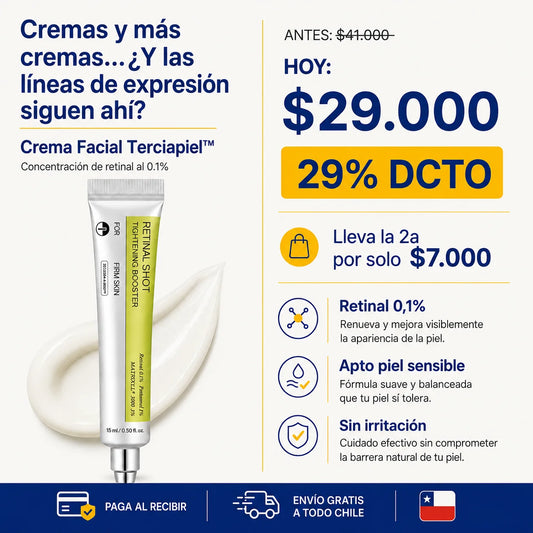 Terciapiel™ — Resultados antiedad sin la irritación del retinol [Retinal 0.1%]