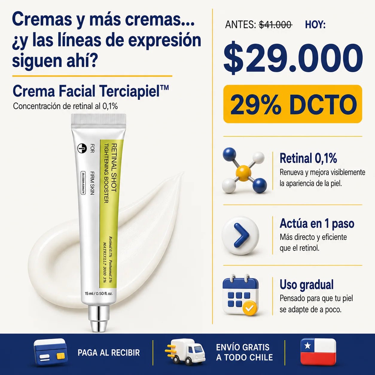 Terciapiel™ — Resultados antiedad sin la irritación del retinol [Retinal 0.1%]